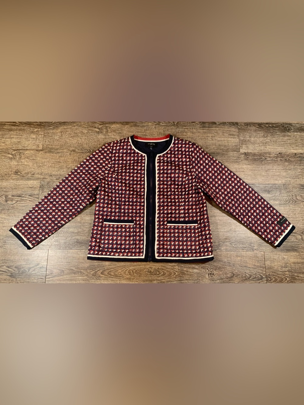 Talbots Reversible Quilted Jacket Size Medium Petite MP NWOT - Picture 2 of 13
